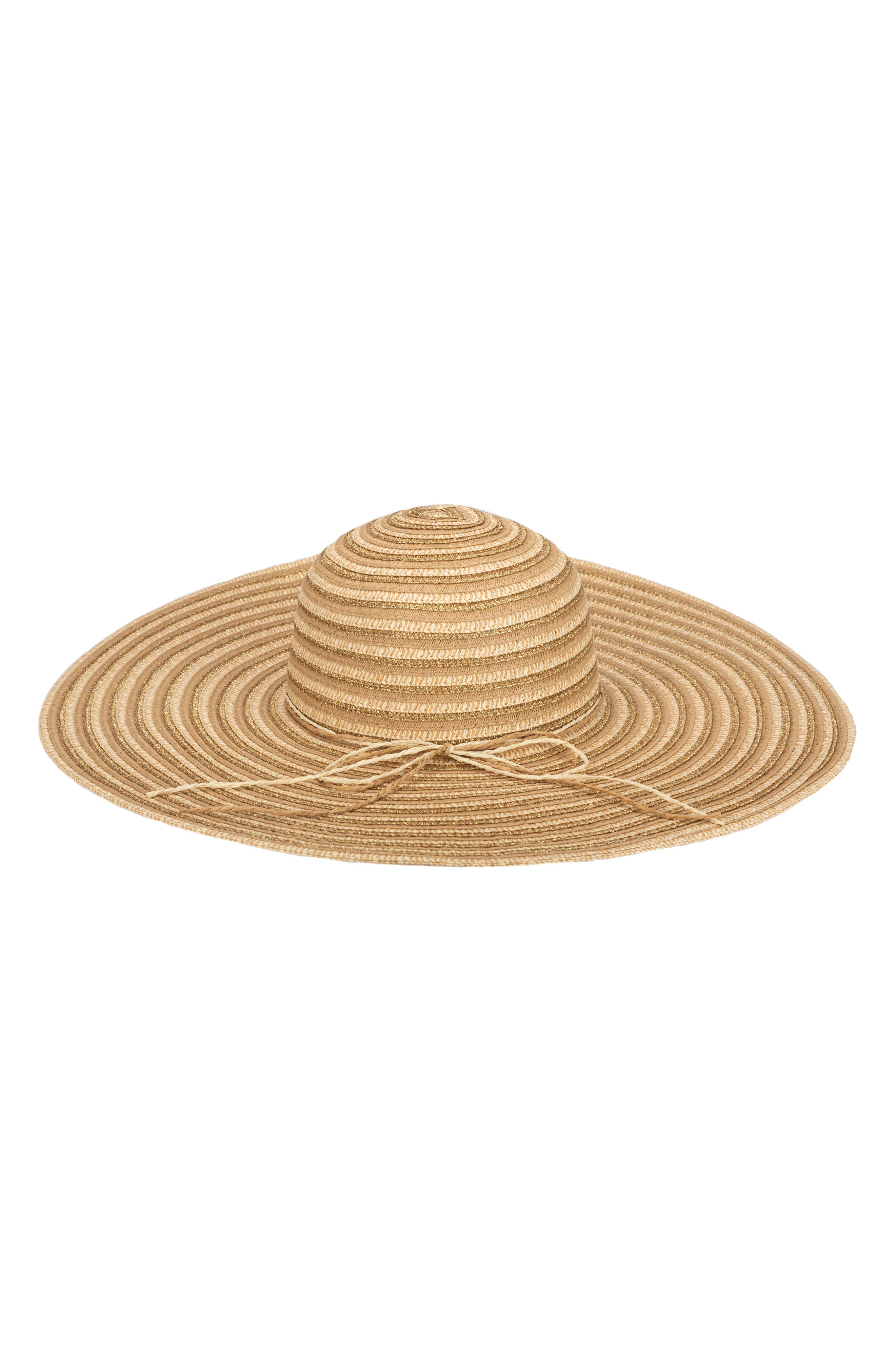 San Diego Hat Metallic Woven Floppy Hat
