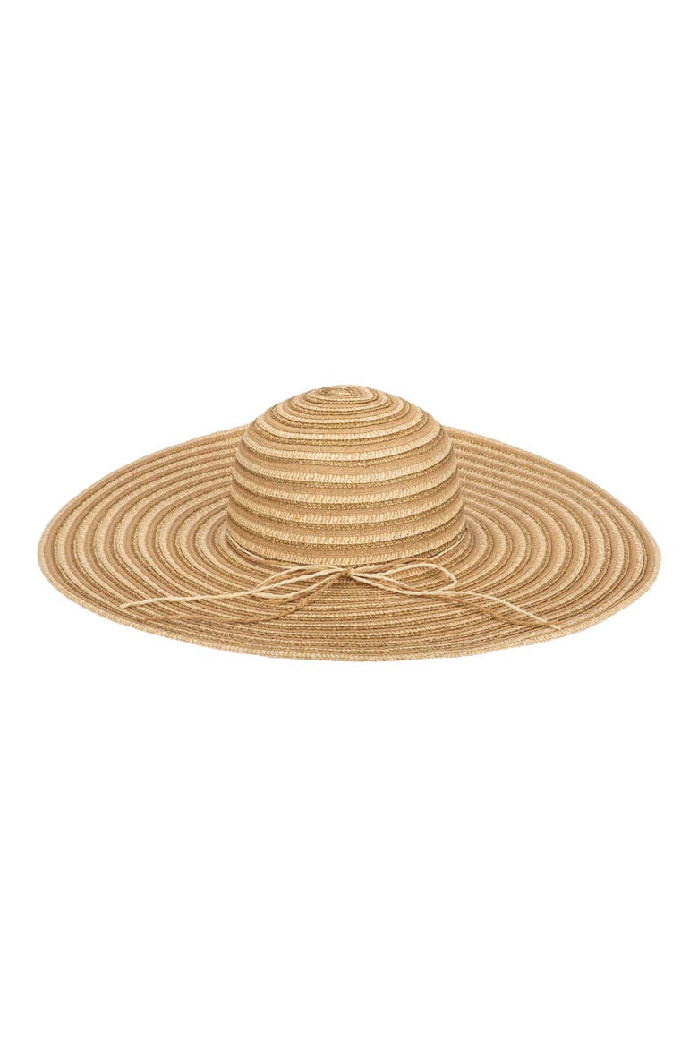Metallic Woven Floppy Hat, Main, color, GOLD