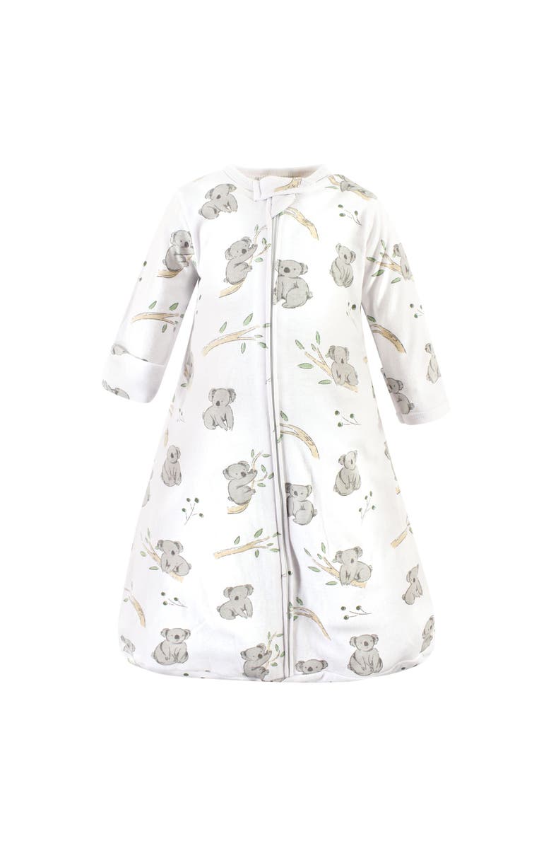 Hudson Baby Cotton Long-Sleeve Wearable Sleeping Bag, Alternate, color, Cuddly Koala Long Sleeve