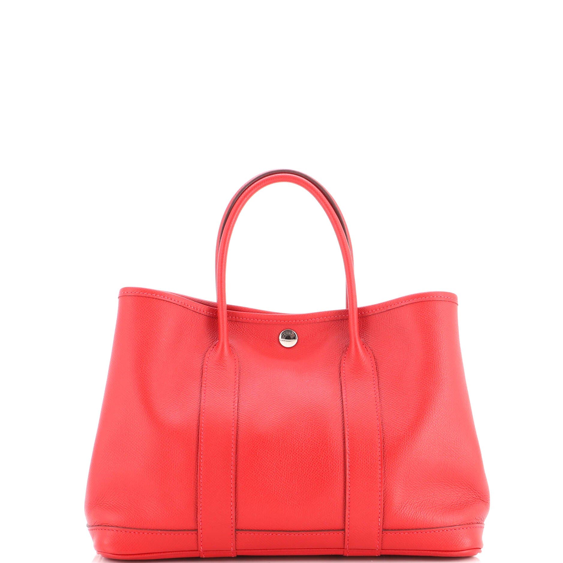 Garden Party Tote Leather 30, Main, color, Red