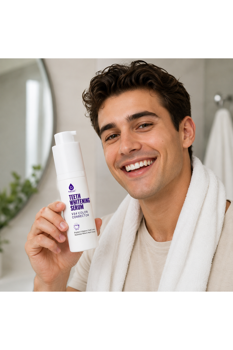 Teeth Whitening Serum with V34 Serum, Alternate, color, White