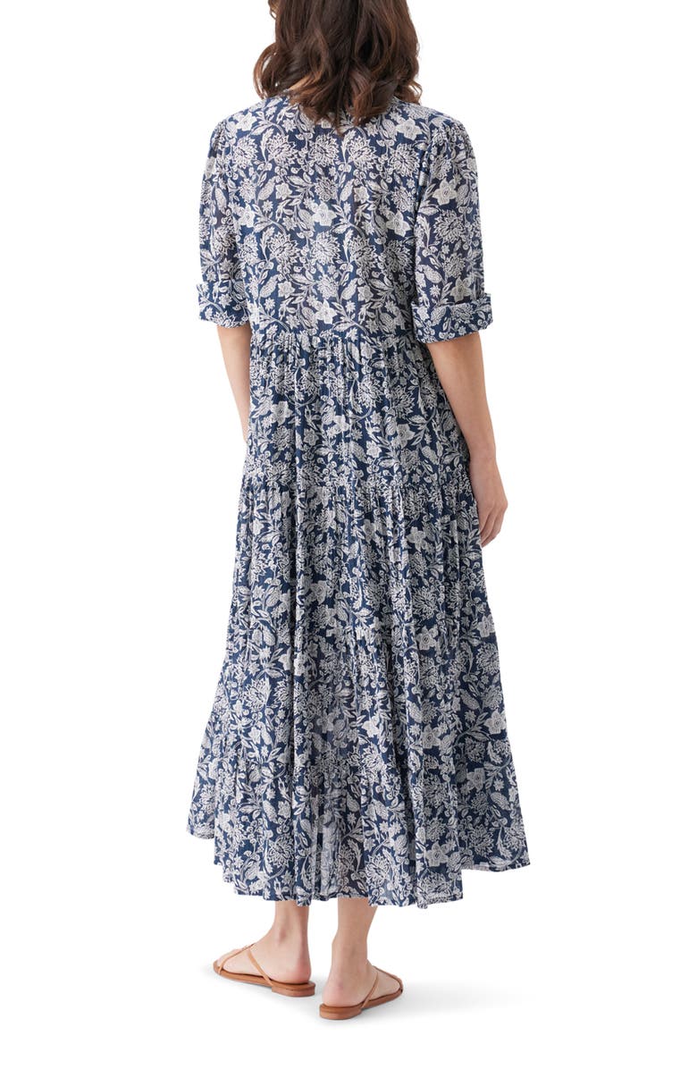 Ripe Maternity Ezra Tiered Dress, Alternate, color, Ink / White