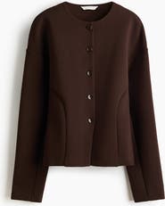 H&M Collarless Scuba Knit Blazer