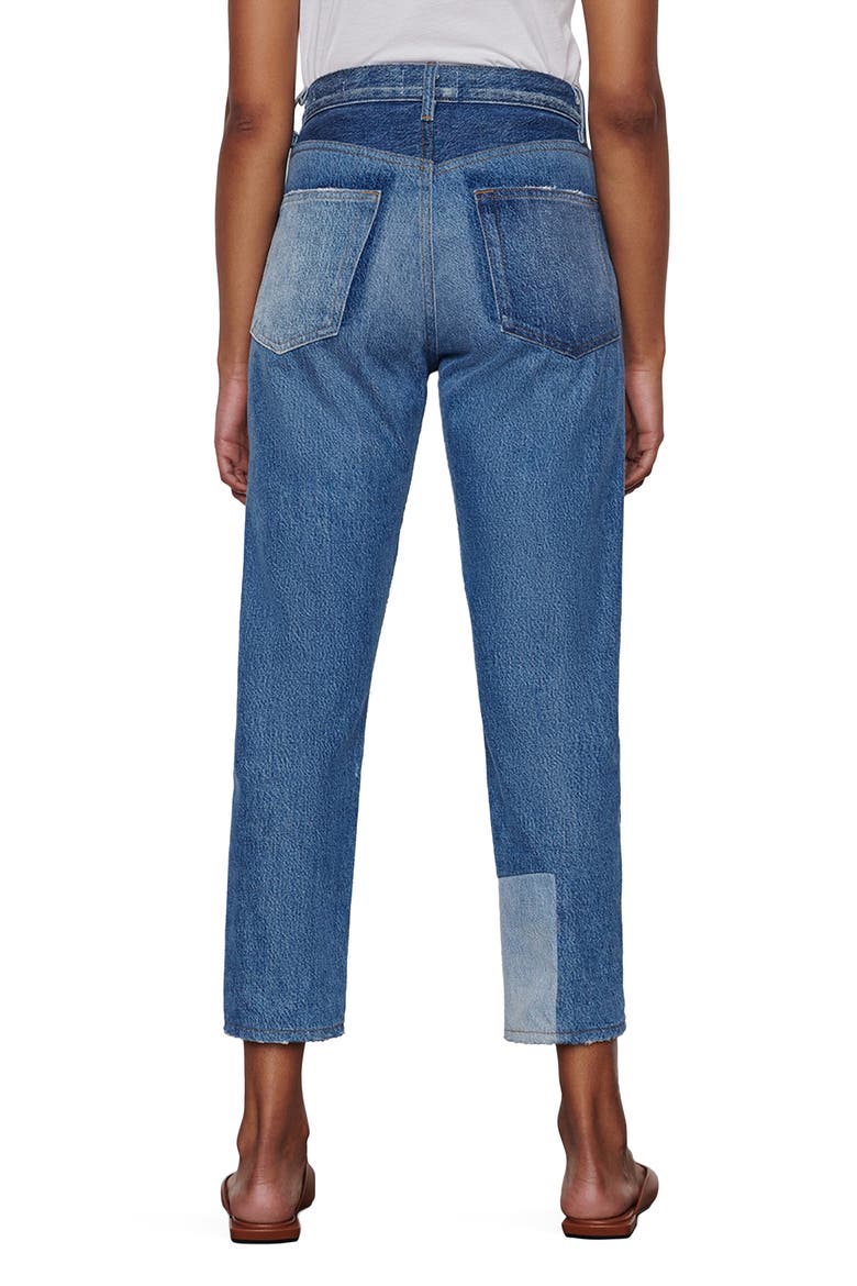Le Original Unmatched Ankle Straight Leg Patchwork Jeans, Alternate, color, LANDA MIX