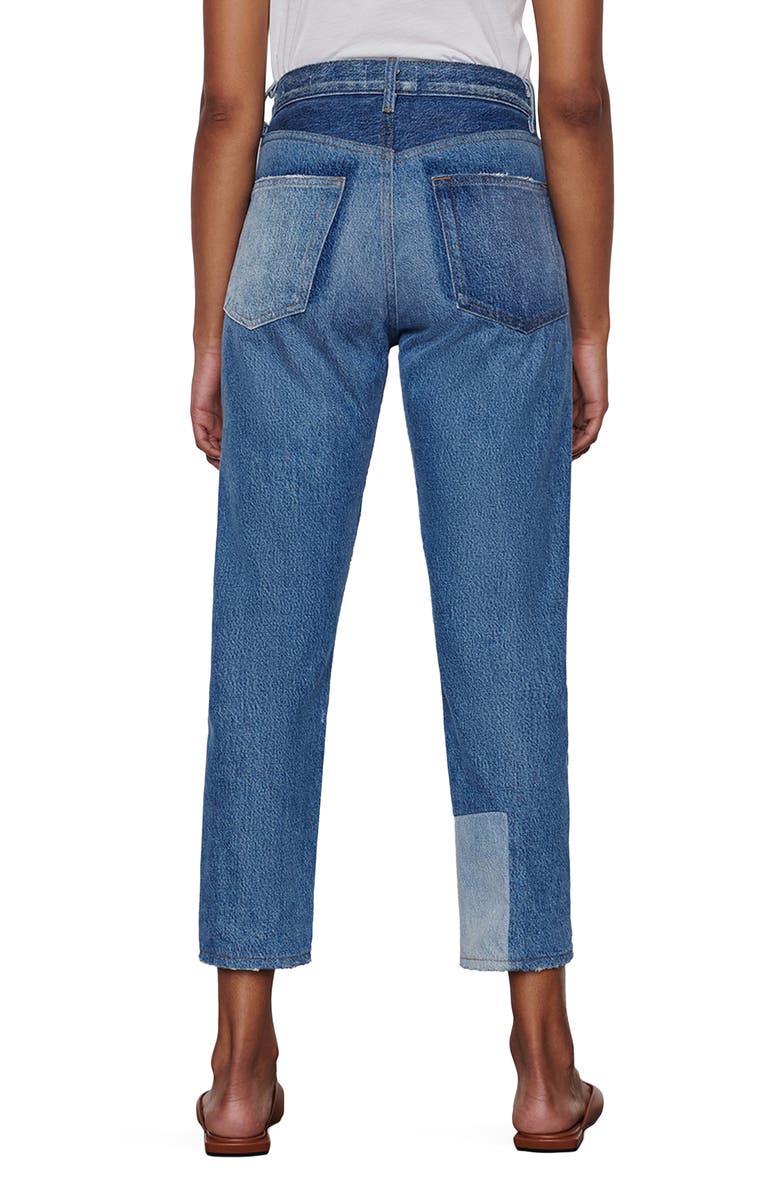 FRAME Le Original Unmatched Ankle Straight Leg Patchwork Jeans, Alternate, color,