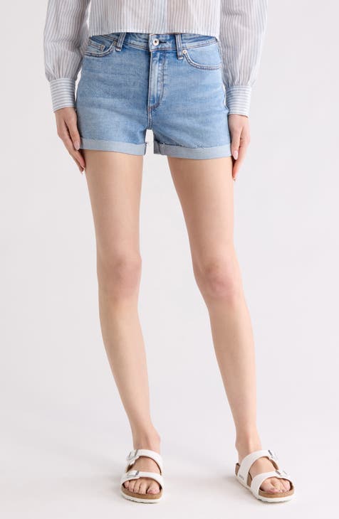 Cuff Denim Shorts