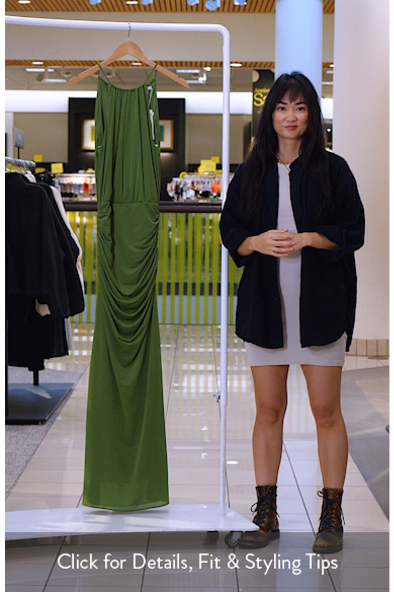 Adelina Ruched Sleeveless Maxi Dress video