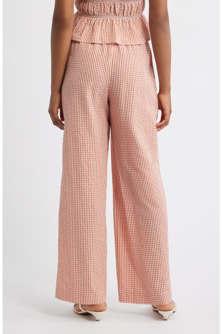 x Styled by COCO! Nina Gingham Seersucker Straight Leg Pants, Alternate, color, CLAY SEERSUCKER