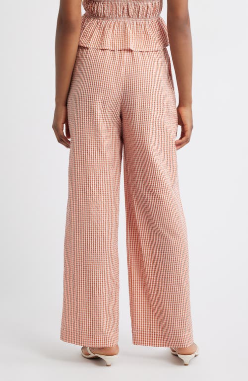 Wayf Nina Pants Clay Seersucker