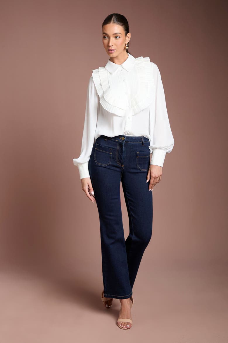 Ruffle Shirt, Alternate, color, Ivory