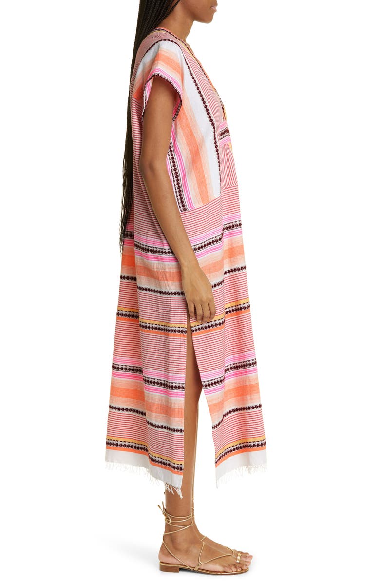 lemlem Cirq Long Cover-Up Caftan, Alternate, color, 