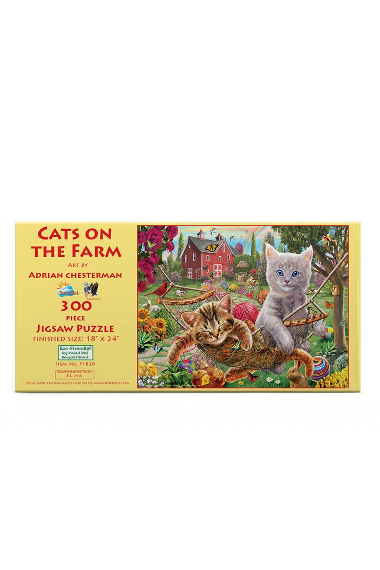 Cats on the Farm 300 piece Jigsaw Puzzle for Adults, Alternate, color, Multicolor