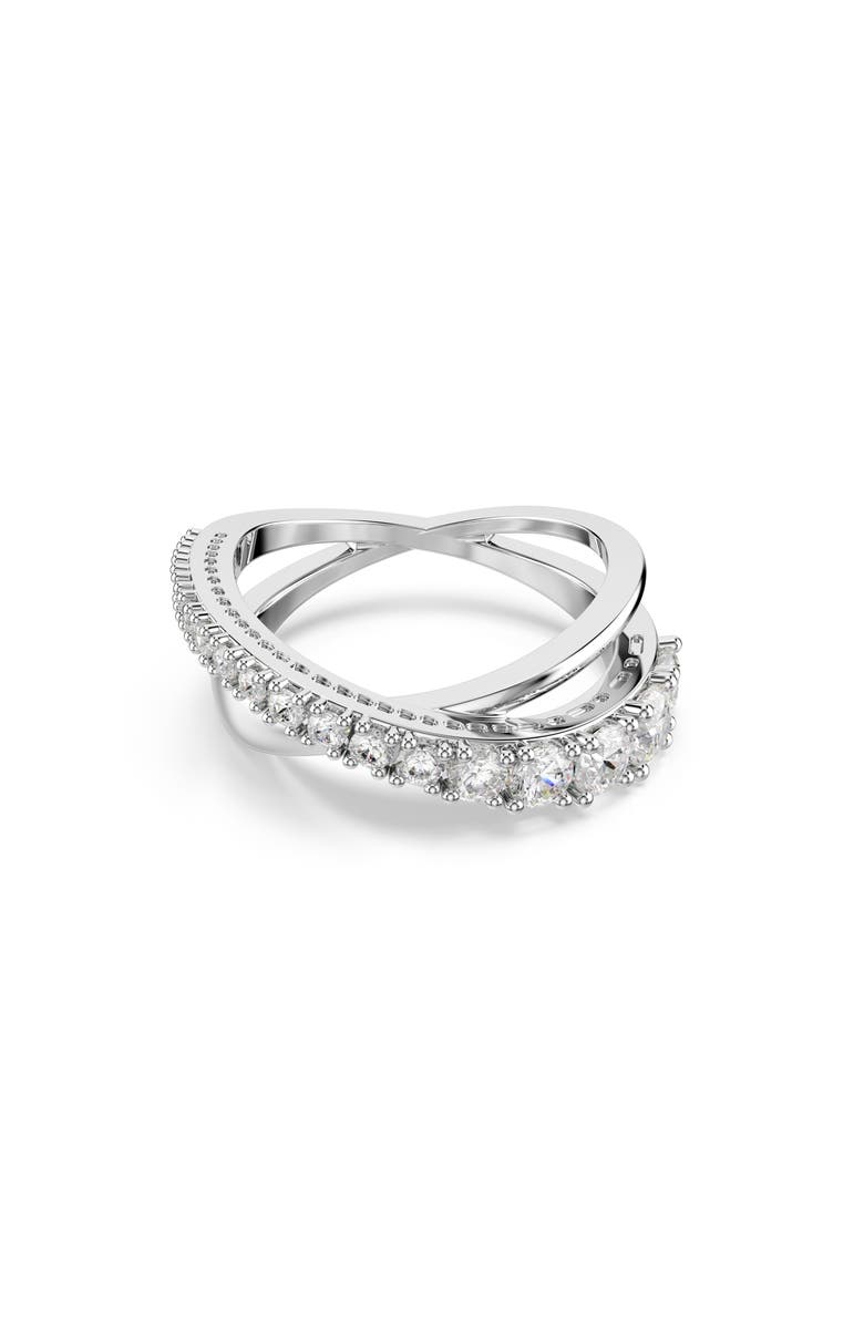 Swarovski Hyperbola Ring, Alternate, color, White Gold