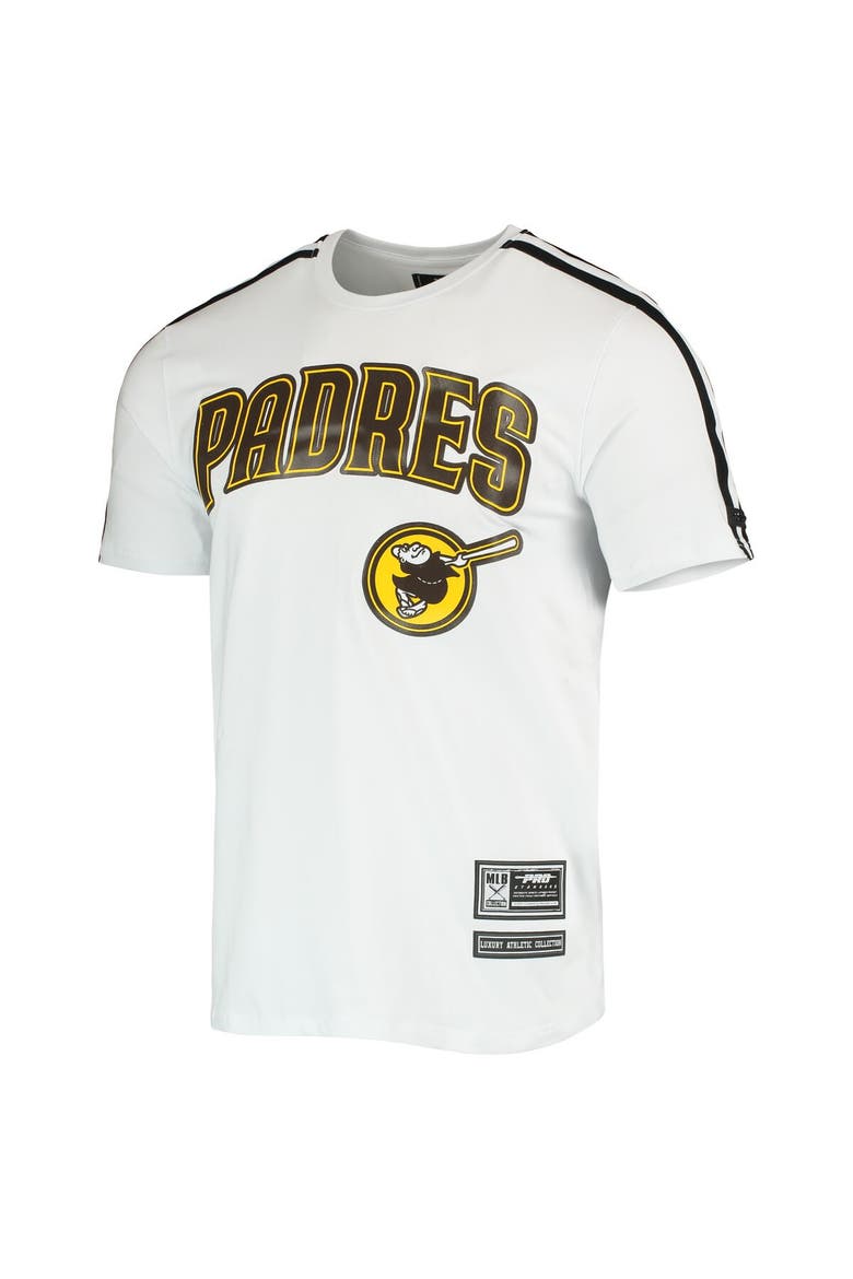 Men's Pro Standard White/ San Diego Padres Taping T-Shirt, Alternate, color, White