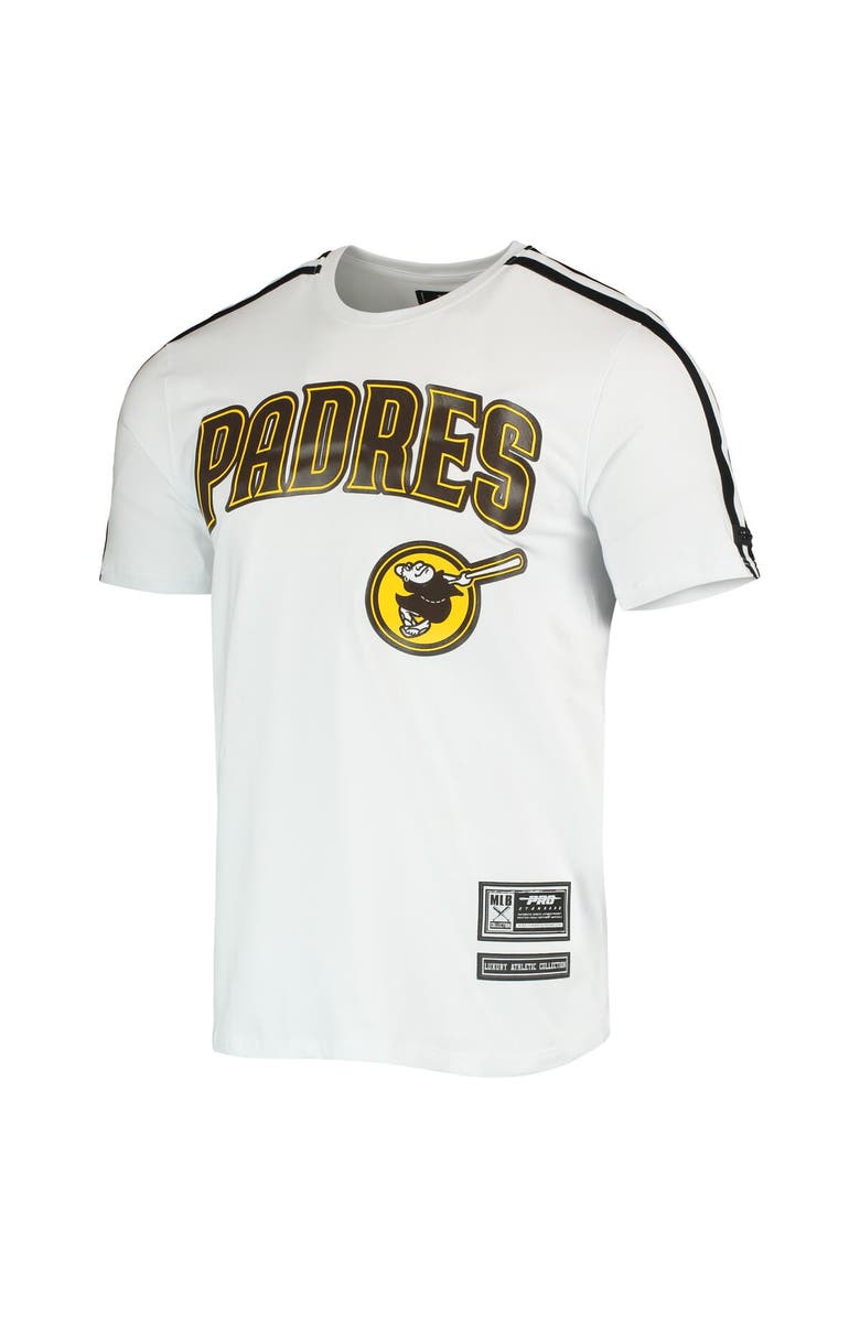 PRO STANDARD Men's Pro Standard White/ San Diego Padres Taping T-Shirt, Alternate, color, White