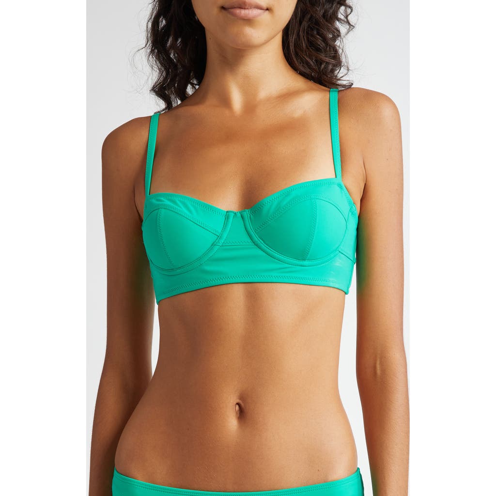 Ulla Johnson Zahara Underwire Bikini Top In Green