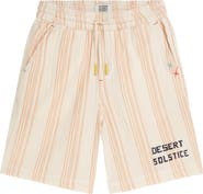Scotch & Soda Kids' Stripe Cotton Drawstring Shorts