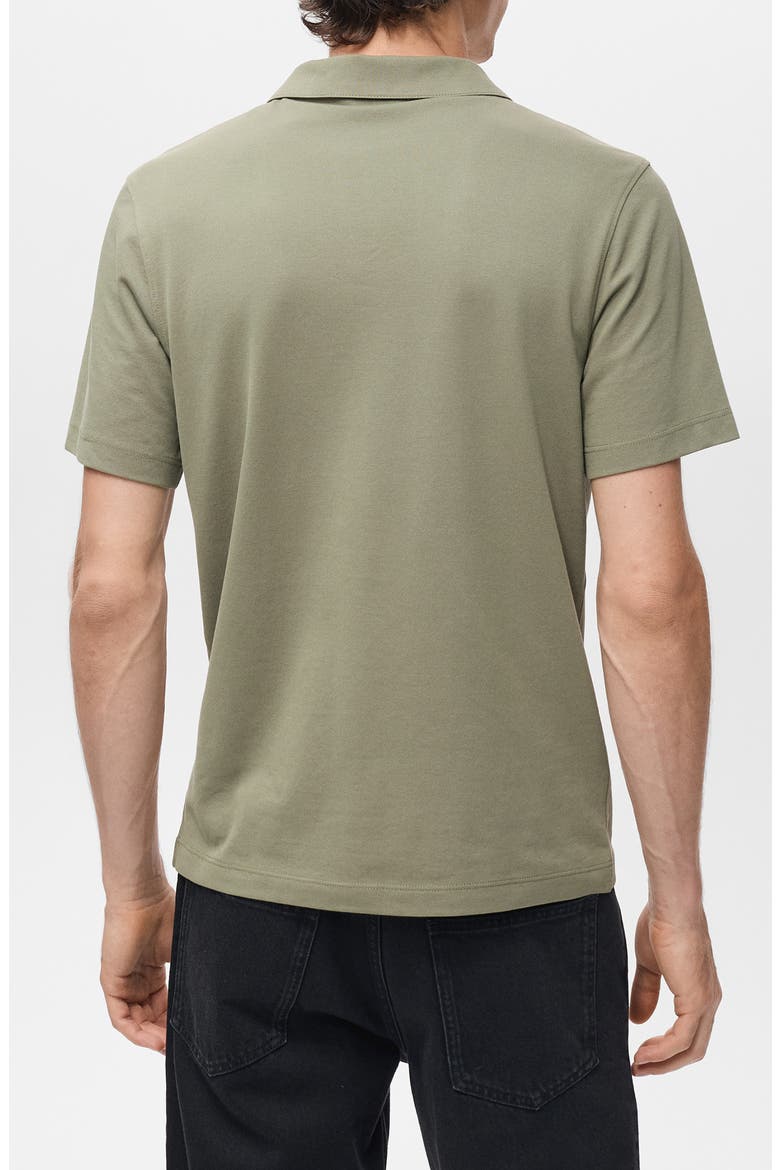 Slim Fit Johnny Collar Piqué Polo, Alternate, color, DARK GREEN