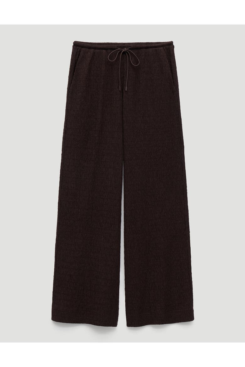 Aria Textured Jersey Wide Leg Pants, Alternate, color, Dark Brown