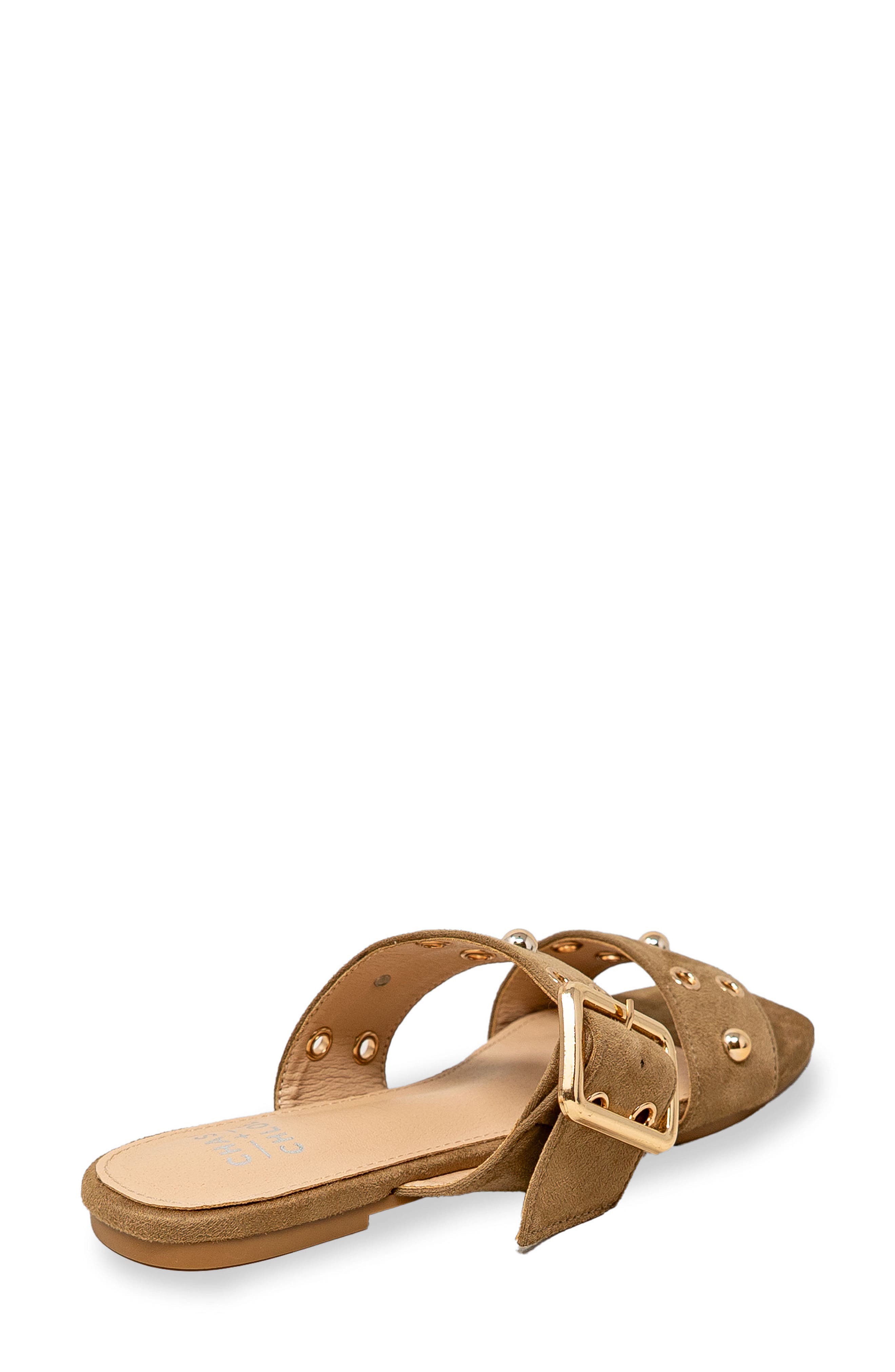 Eve Double Strap Slide Sandal, Alternate, color, TAUPE SUEDE