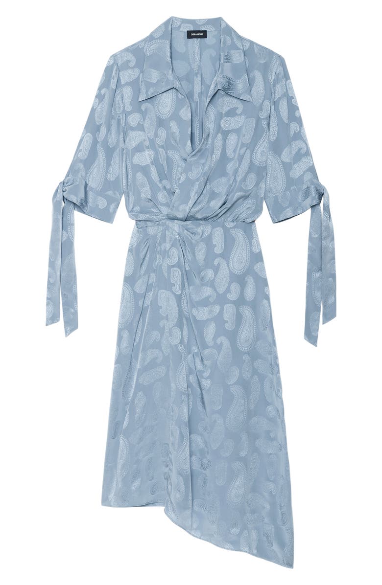 Zadig & Voltaire Rhani Silk Paisley Jacquard Dress, Alternate, color, Sixtine