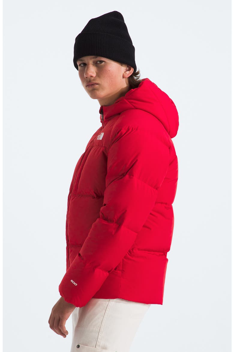 Kids' North 600-Fill-Power Down Hooded Jacket, Alternate, color, TNF RED