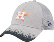 New Era Men's New Era Gray Houston Astros Visor Paint Splatter 39THIRTY Flex Hat