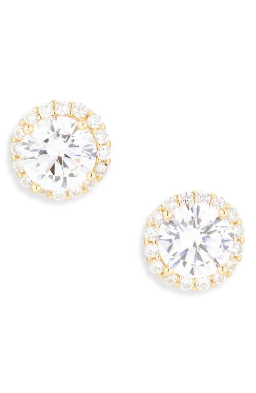 Shashi Halo Stud Earrings In Gold