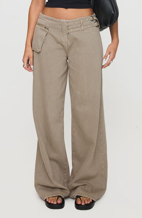 Paltrow Low Rise Wide Leg Cargo Jeans