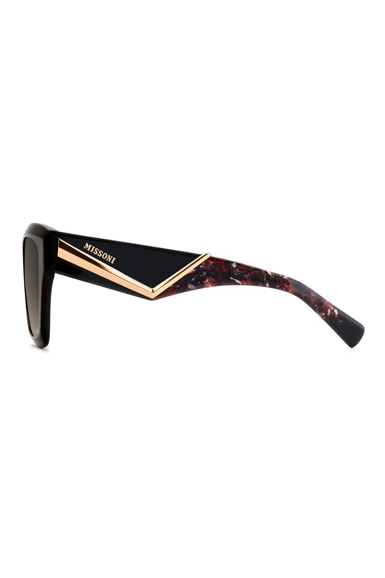 53mm Gradient Square Sunglasses, Alternate, color, GREY/ BROWN