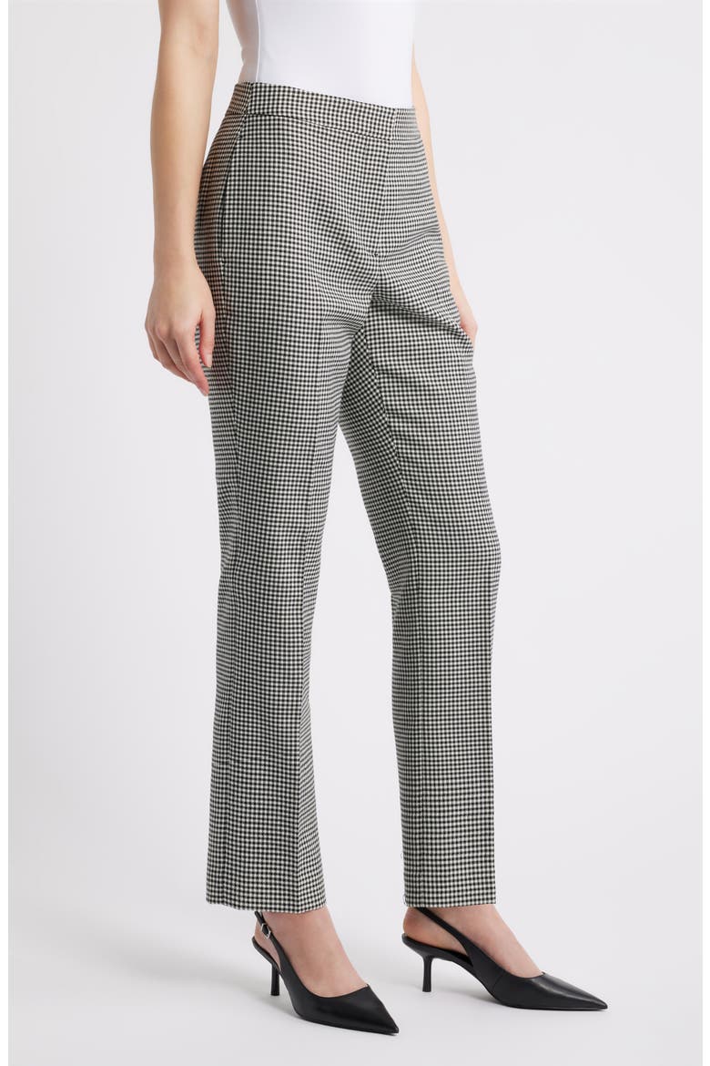 The Greta Wool Blend Check Pants, Alternate, color, BLACK AND WHITE CHECK