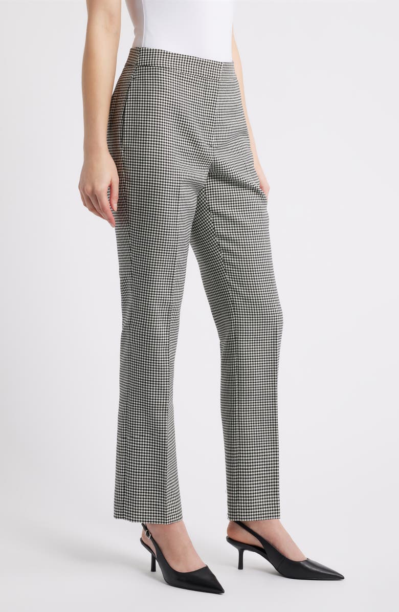 Elie Tahari The Greta Wool Blend Check Pants, Alternate, color, Black And White Check