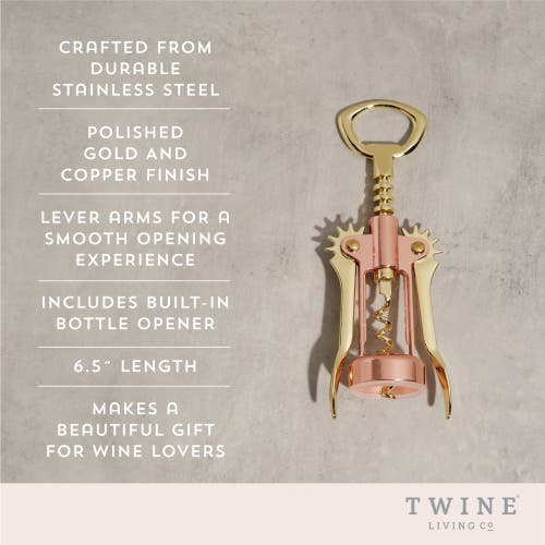 Twine Winged Corkscrew In Copper