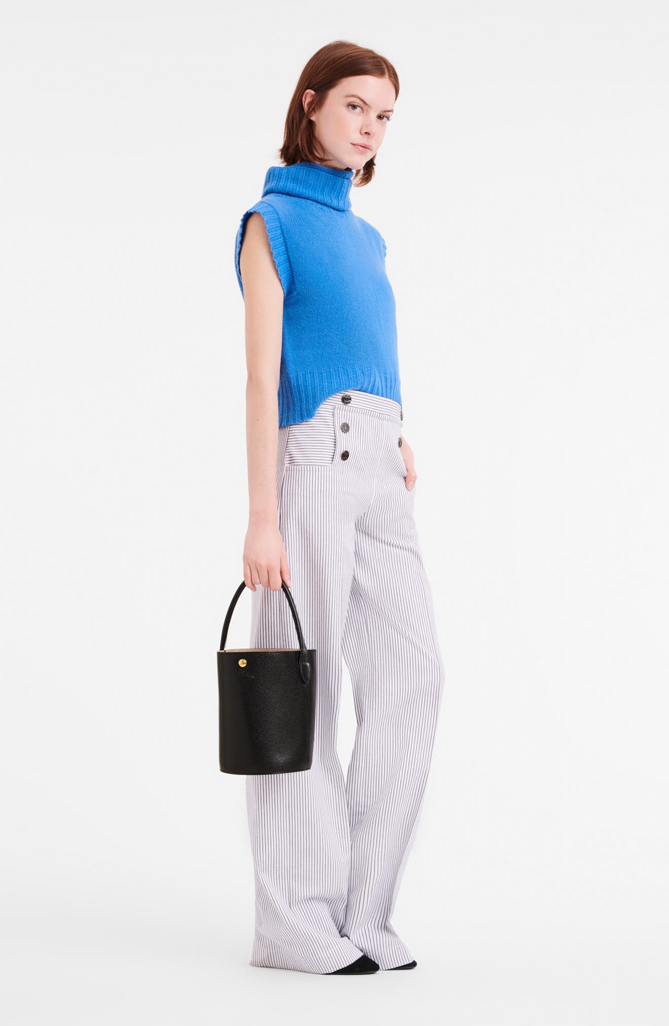 Longchamp Épure Leather Bucket Bag, Alternate, color, 