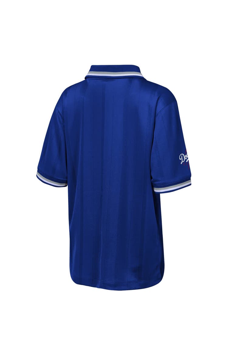 Youth Outerstuff Blue Los Angeles Dodgers Y2 Tech Stadium Fashion Collar T-Shirt, Alternate, color, Blue