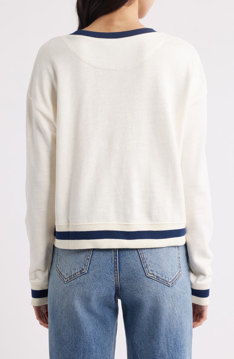 Pendleton Explorer Appliqué Cotton Sweatshirt, Alternate, color, Antique White