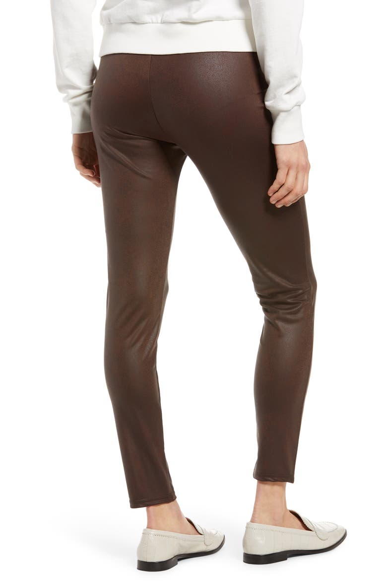 Coated Leggings, Alternate, color, ESPRESSO