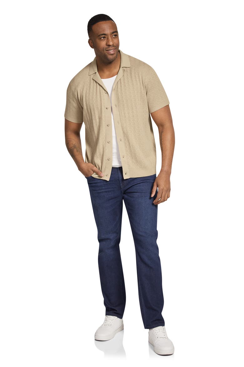 Ibiza Short Sleeve Camp Collar Cardigan, Alternate, color, WHEAT