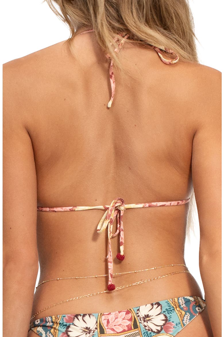 Lolita Especial Plume Triangle Bikini Top, Alternate, color, BLUE