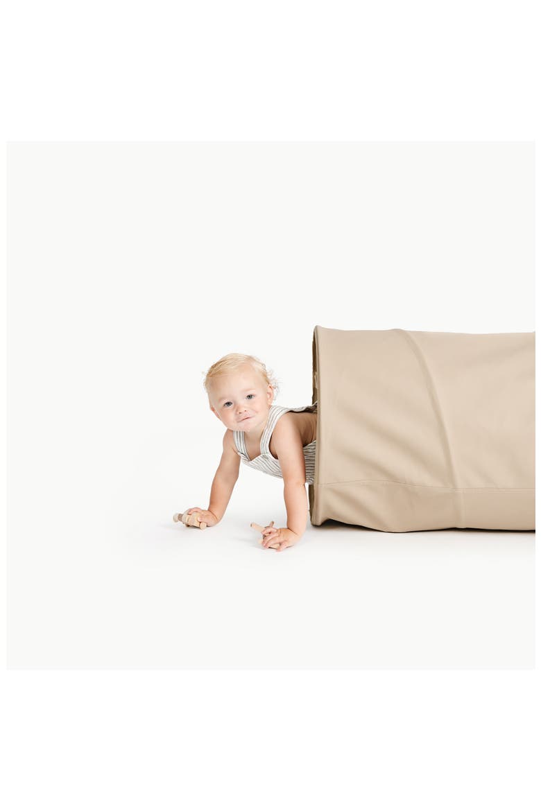 Expandable Faux Leather Tunnel, Alternate, color, MILLET