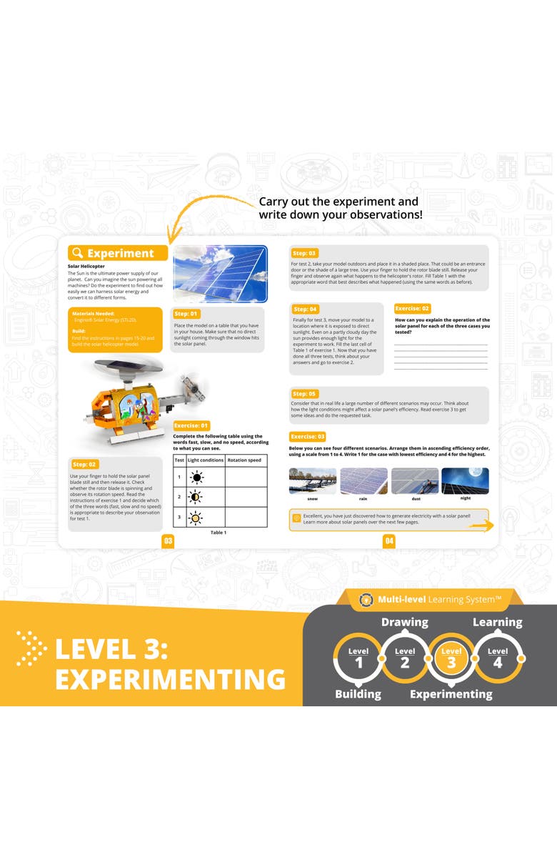 Engino Steam Labs Junior, How Solar Energy Works 4 Model Brick Building Set, Alternate, color, Multicolored