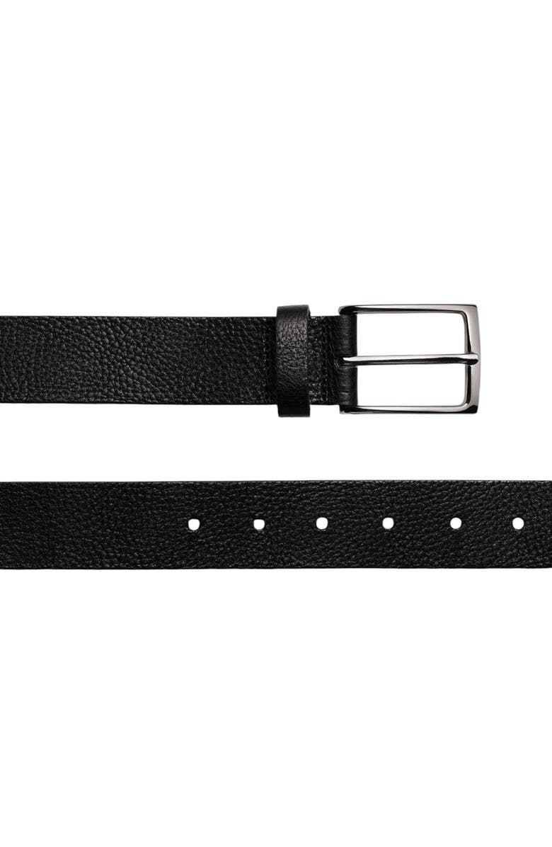 Charles Tyrwhitt Leather Chino Belt, Alternate, color, Black