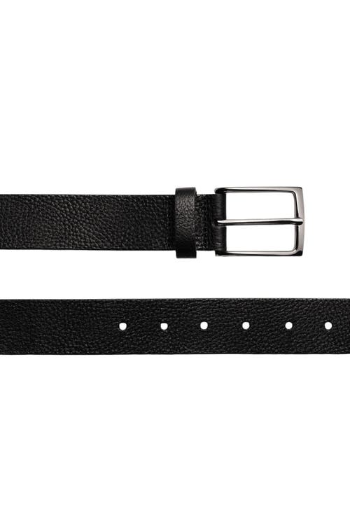 Charles Tyrwhitt Leather Chino Belt In Black