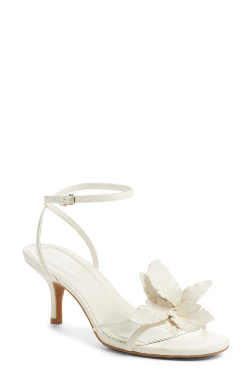 Open Edit Zuri Ankle Strap Sandal In White Ice