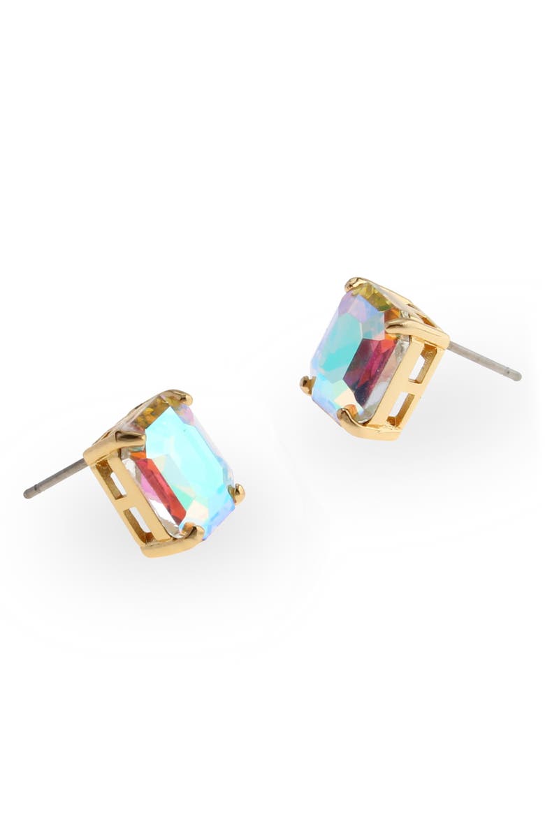 Kurt Geiger London Square Crystal Stud Earrings, Alternate, color, Crystal Abalone