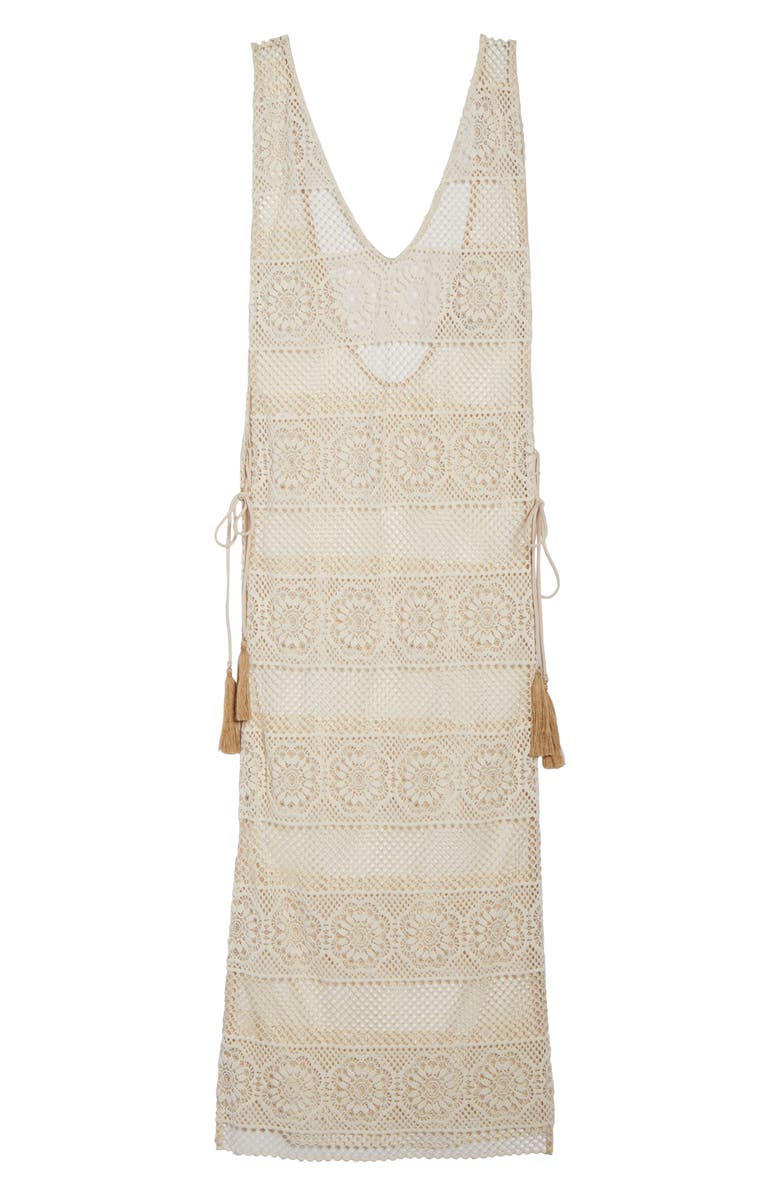 PQ SWIM Joy Lace Cover-Up Dress, Alternate, color, Water Lily