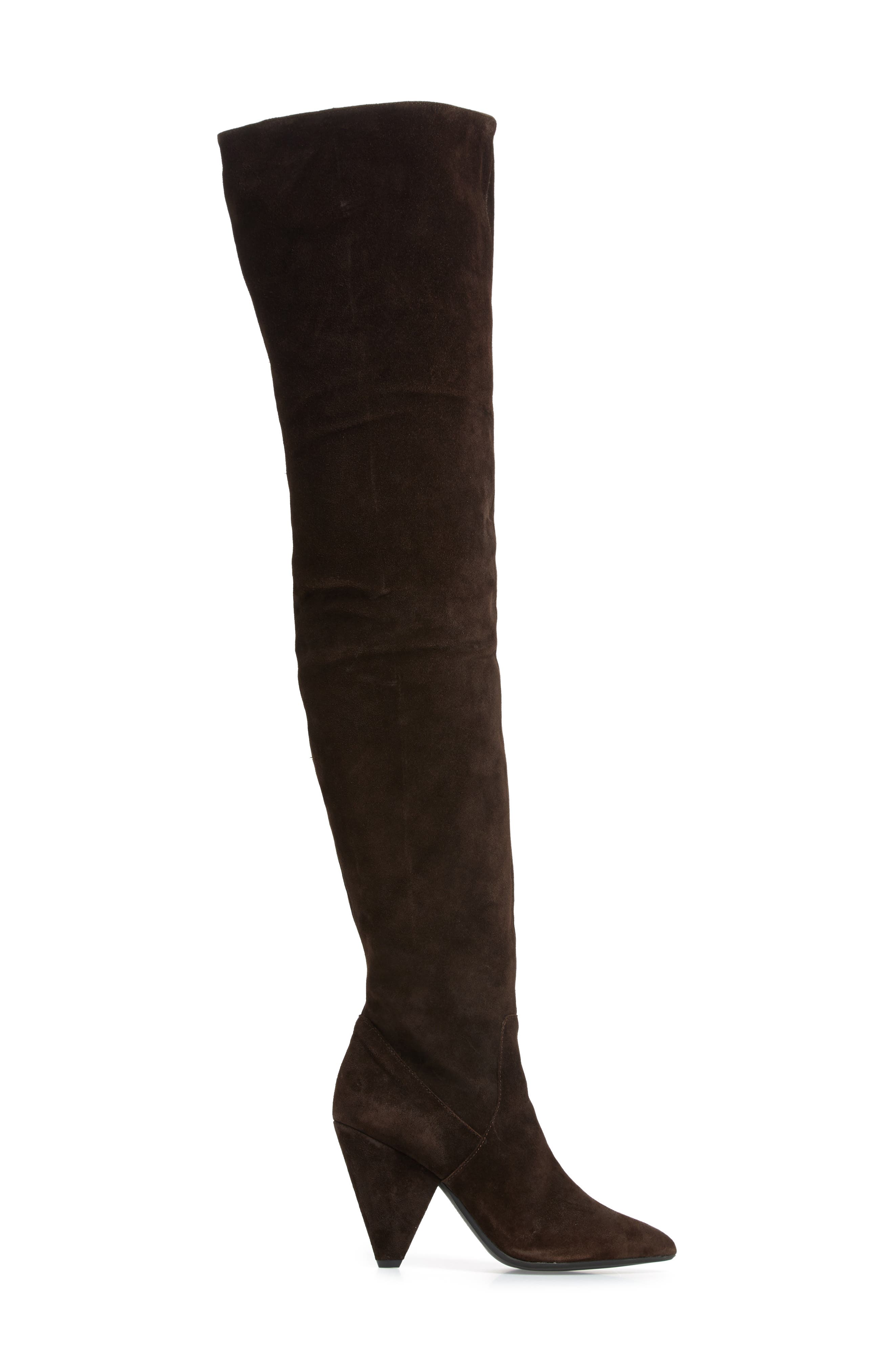Galway Thigh High Boot, Alternate, color, CHOCOLATE SUEDE