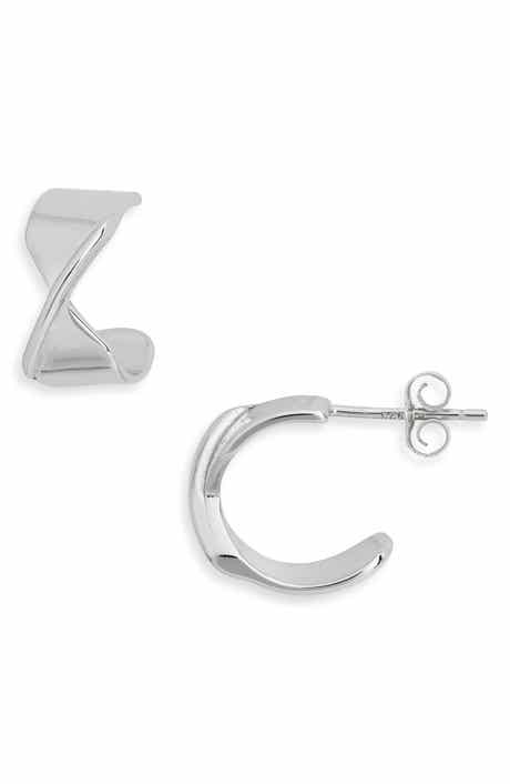 ARGENTO VIVO Bowtie Huggie Hoop Earrings