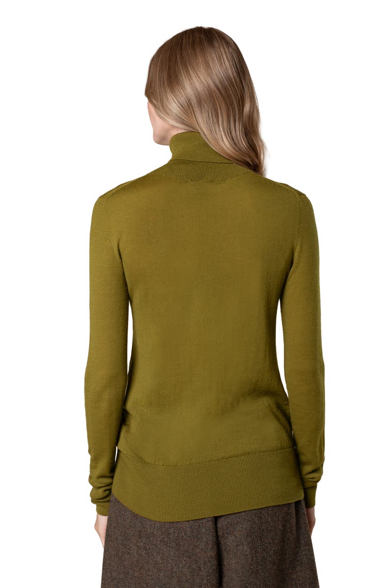 Celtic & Co. British Merino Turtle Neck Sweater, Alternate, color, Moss