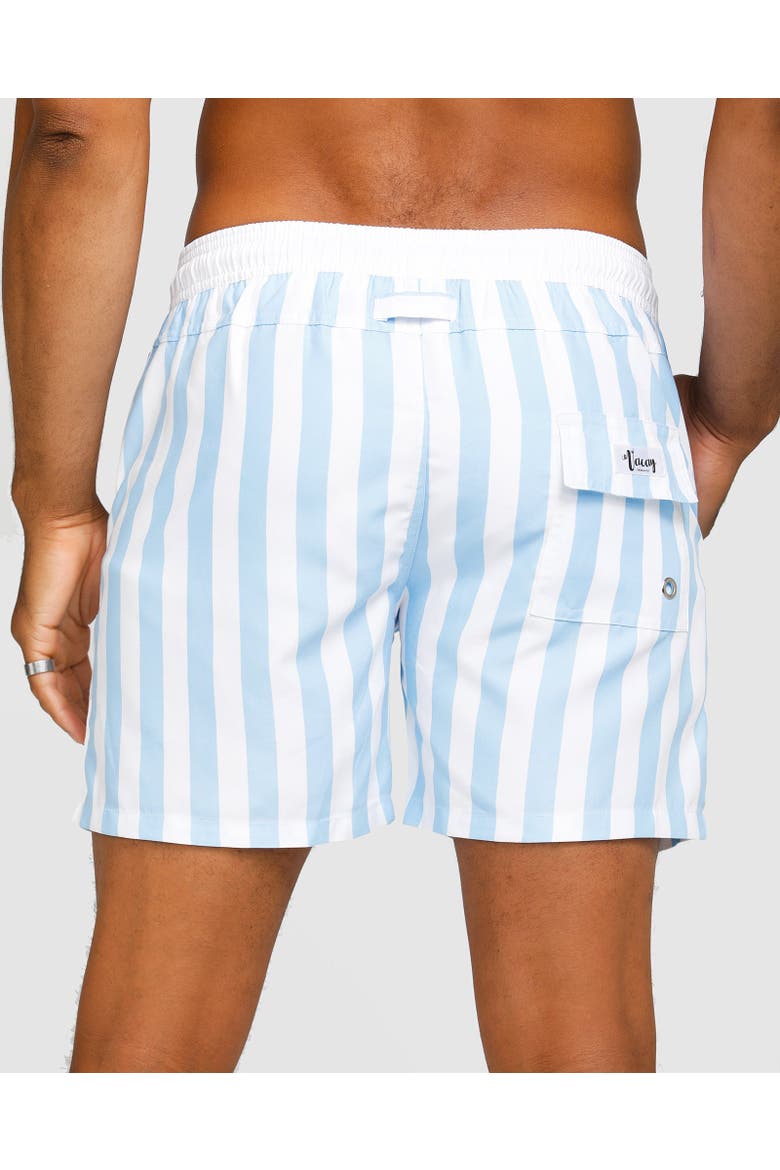Mykonos Swim Short, Alternate, color, Pastel Blue & White Stripe